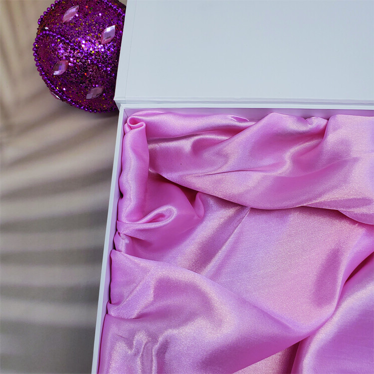 Black Super Quality Custom Two Piece Paper Gift Lingerie Clothing Packaging Lid and Base Paper Box with Satin