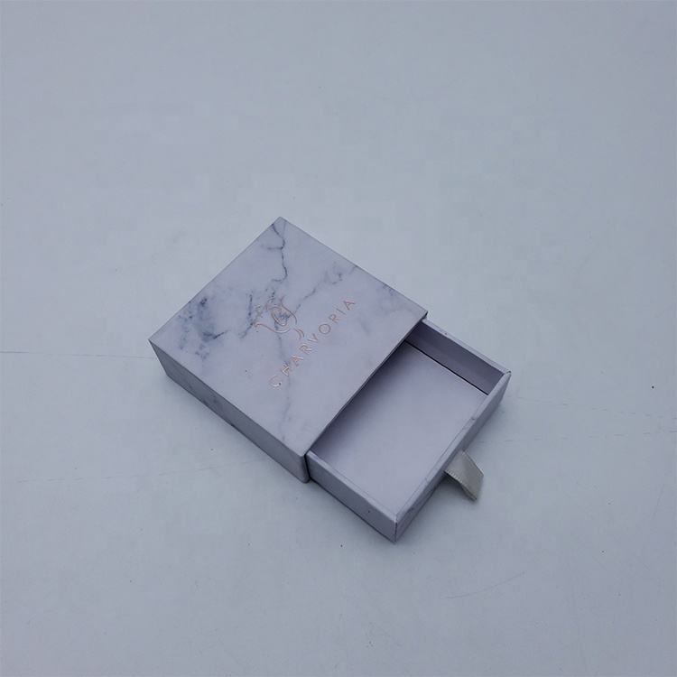 Customized Pulling Out Drawer Jewelry Box Cardboard Paper Packaging Gift Box with Pouch Bag