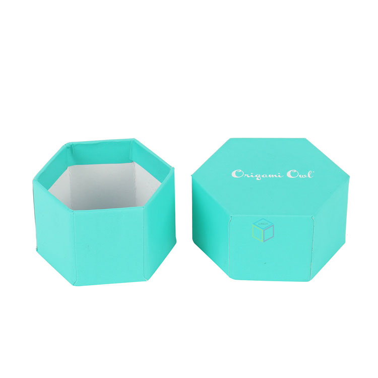 Luxury Matte Yellow Hexagon Neck Lid and Base Rigid Cardboard 5g 7g Round Glass Jars Packaging Boxes with Lid Off and EVA Holder