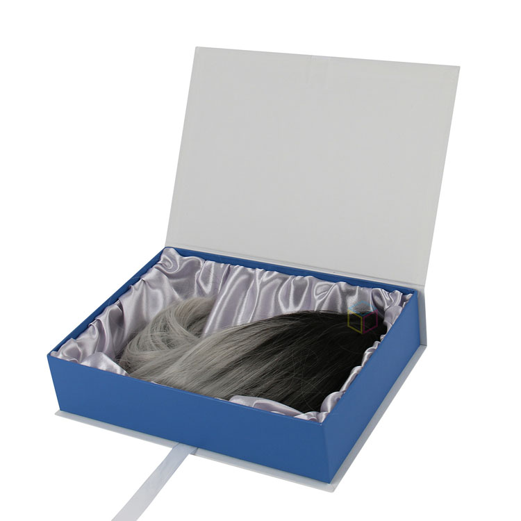 Black Super Quality Custom Two Piece Paper Gift Lingerie Clothing Packaging Lid and Base Paper Box with Satin