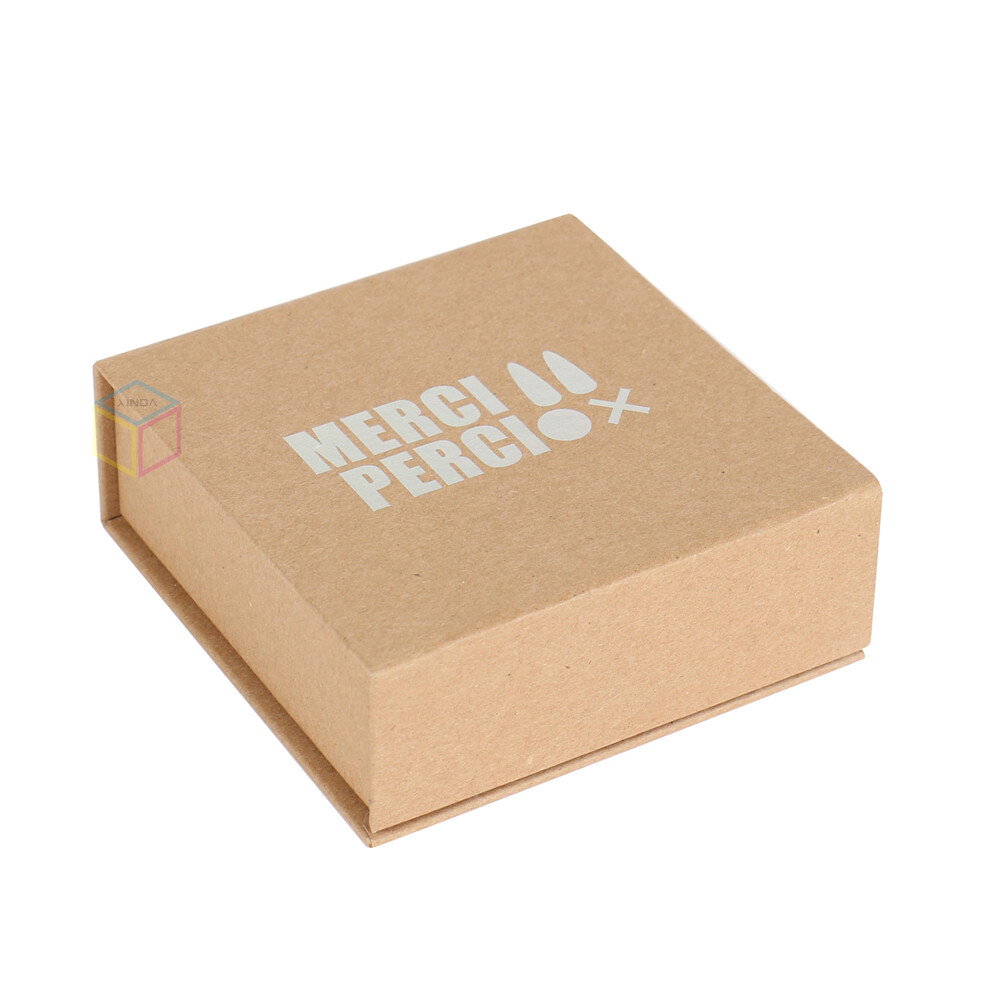 Magnet Drawer Mini Packaging Kraft Eco Unique logo Cardboard Small Paper Magnetic Luxury Custom Velvet Jewelry Box with Ribbon