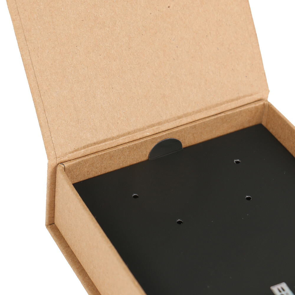 Magnet Drawer Mini Packaging Kraft Eco Unique logo Cardboard Small Paper Magnetic Luxury Custom Velvet Jewelry Box with Ribbon
