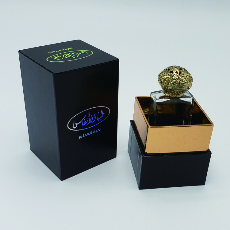 Custom Logo Perfume Box Paper Gold Foil Essential Oil Luxury Perfume Present Packaging Box Square Drawer Gift Box