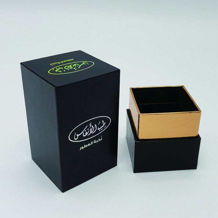 Custom Logo Perfume Box Paper Gold Foil Essential Oil Luxury Perfume Present Packaging Box Square Drawer Gift Box