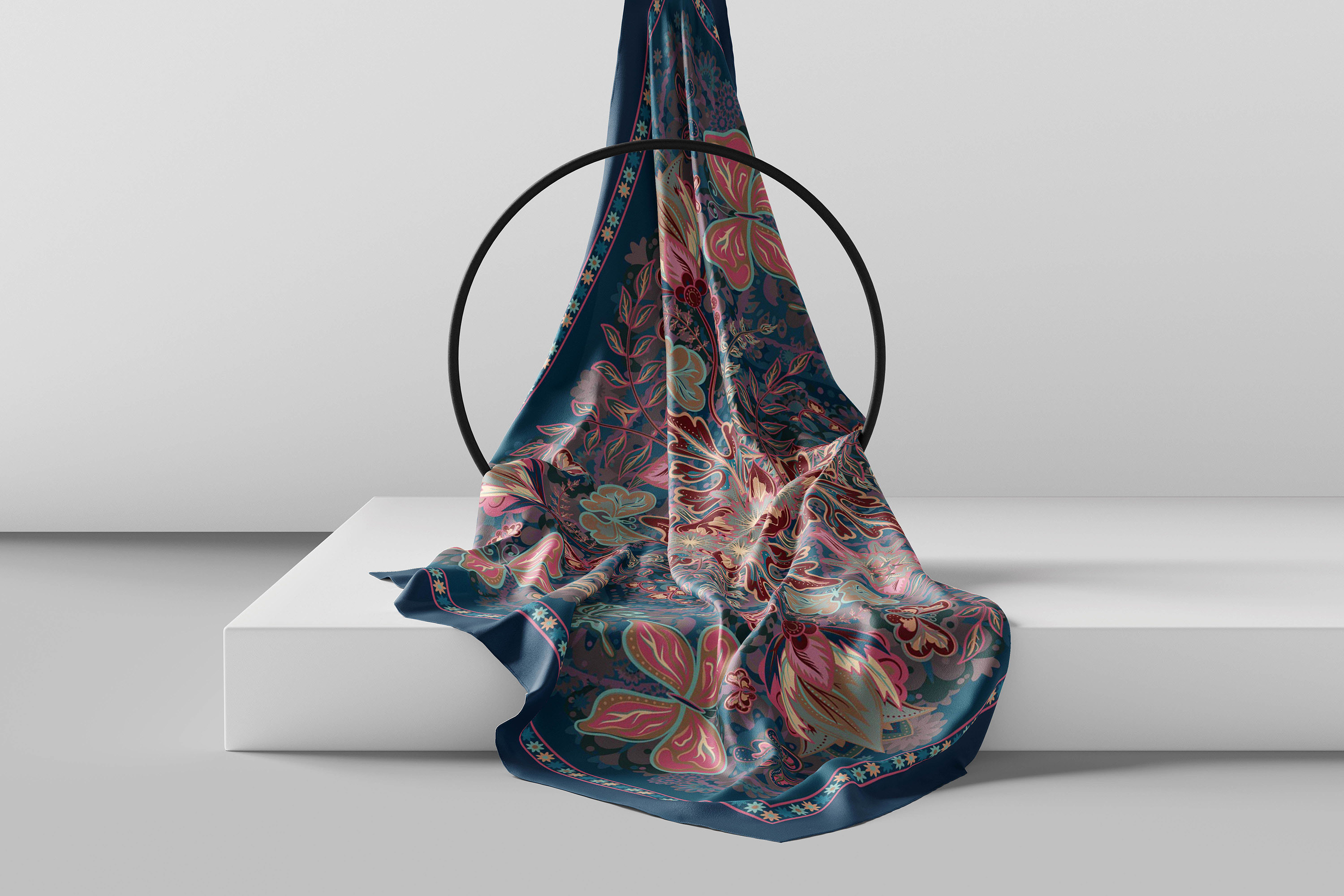 National style and trendy silk scarf