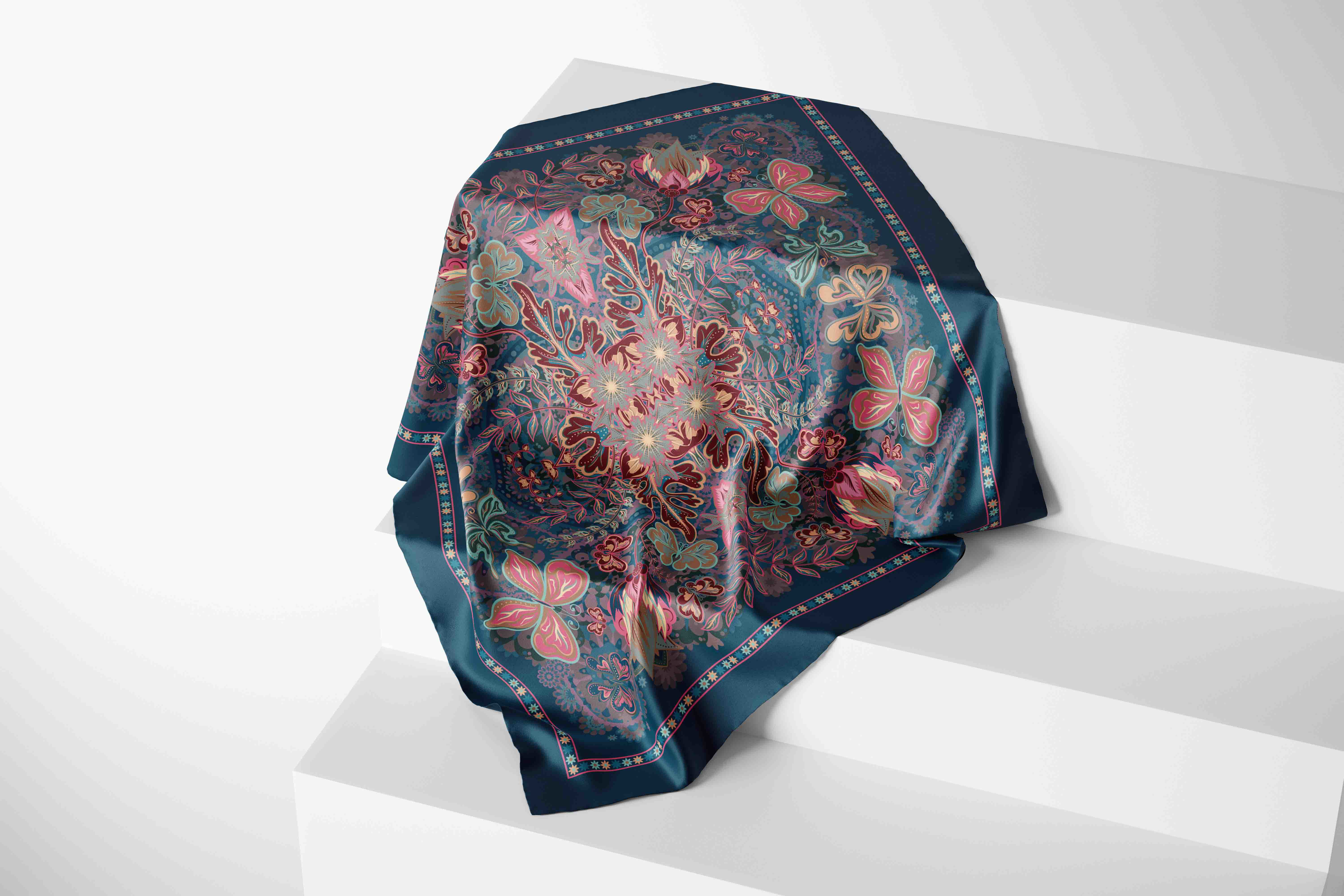 National style and trendy silk scarf