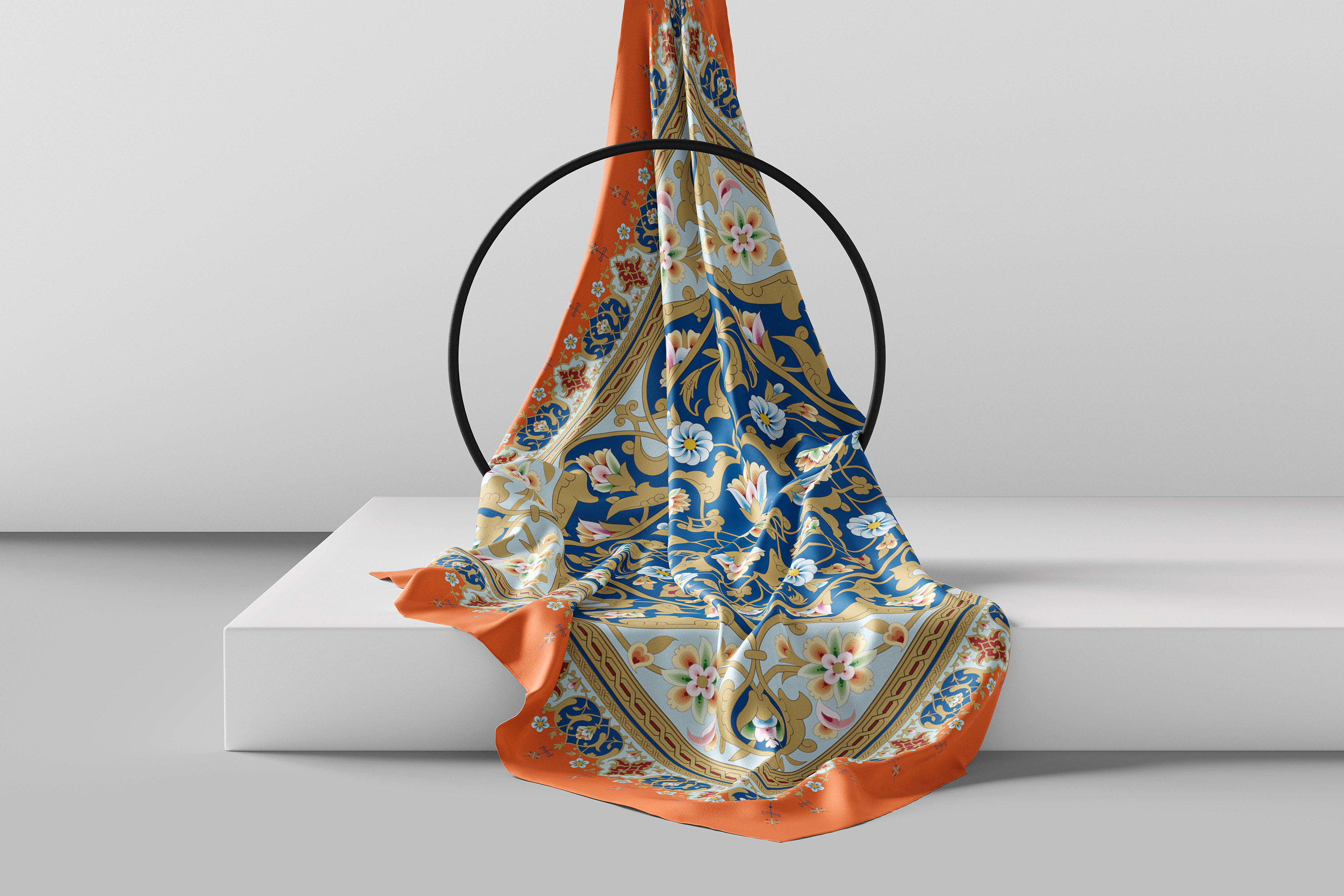 National style and trendy silk scarf