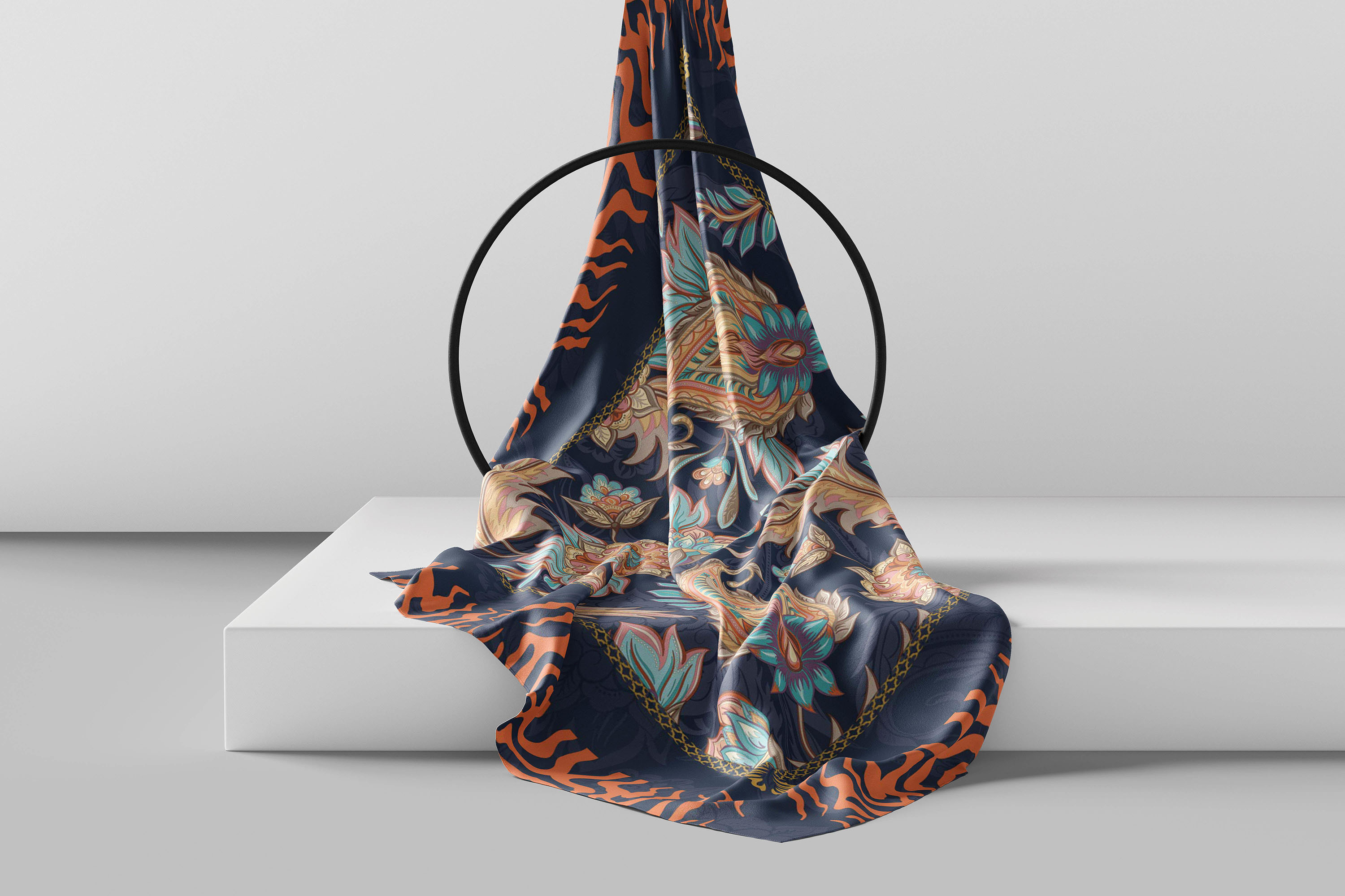 National style and trendy silk scarf