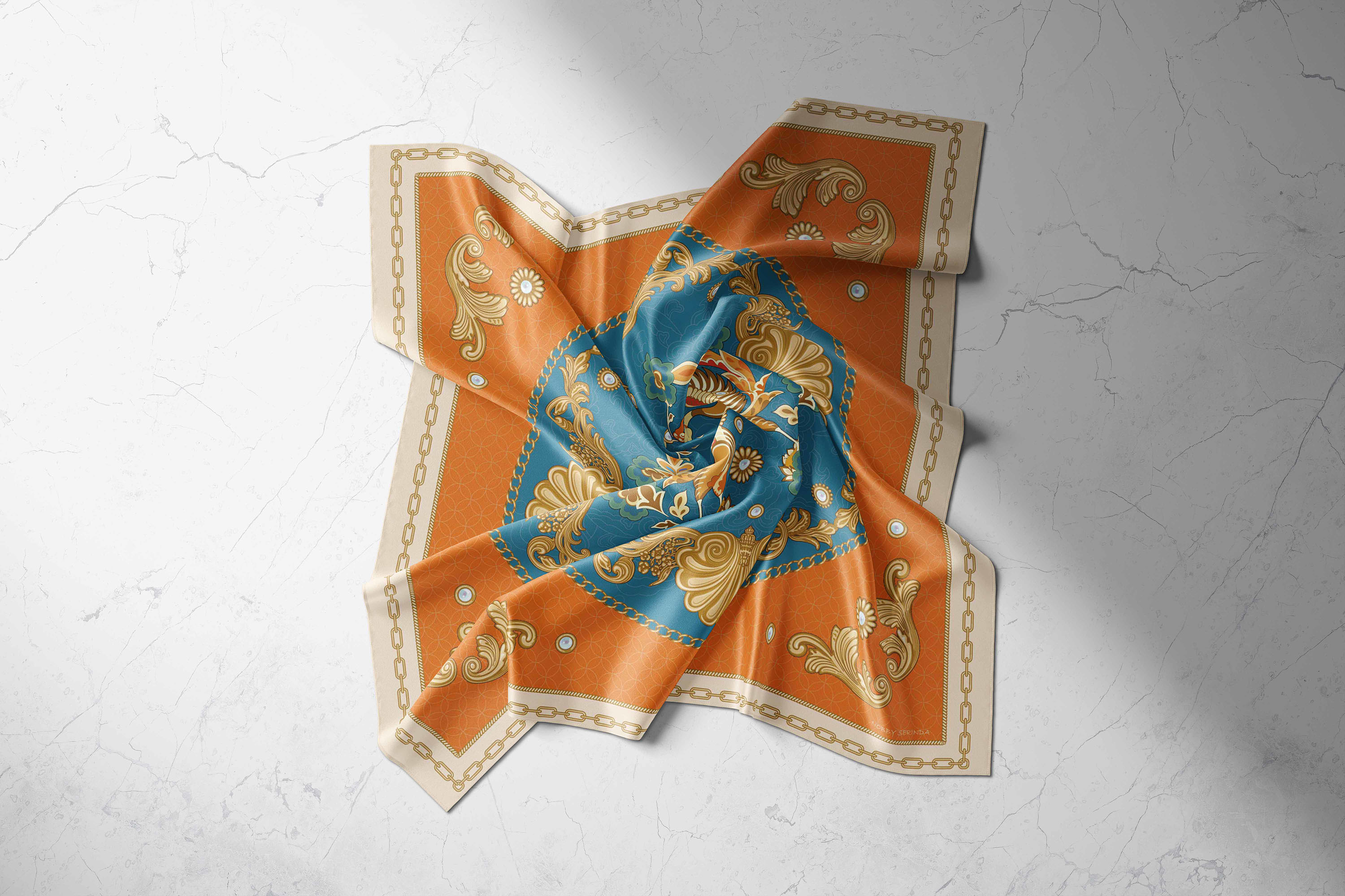 National style and trendy silk scarf