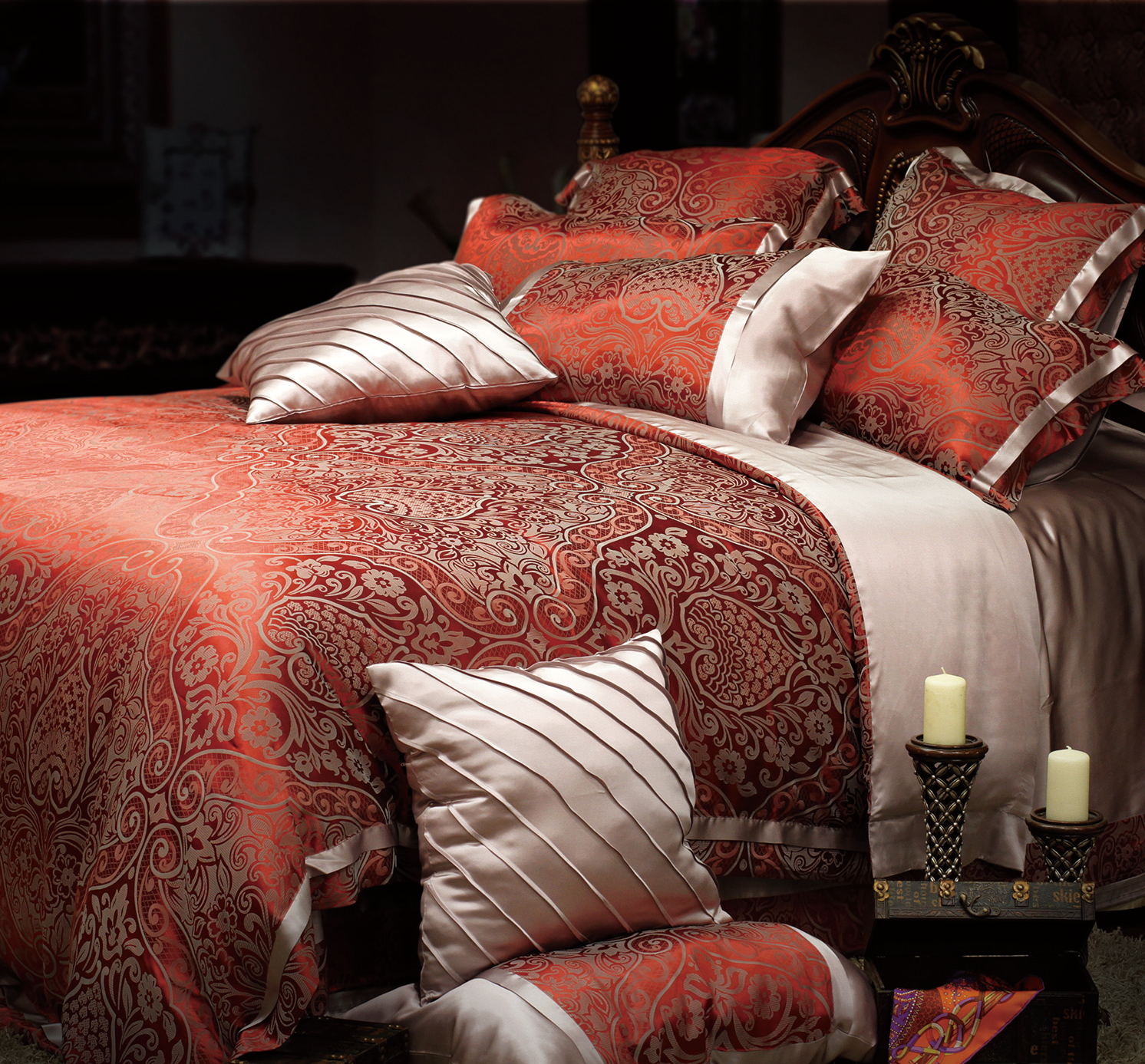 Silk jacquard bedding
