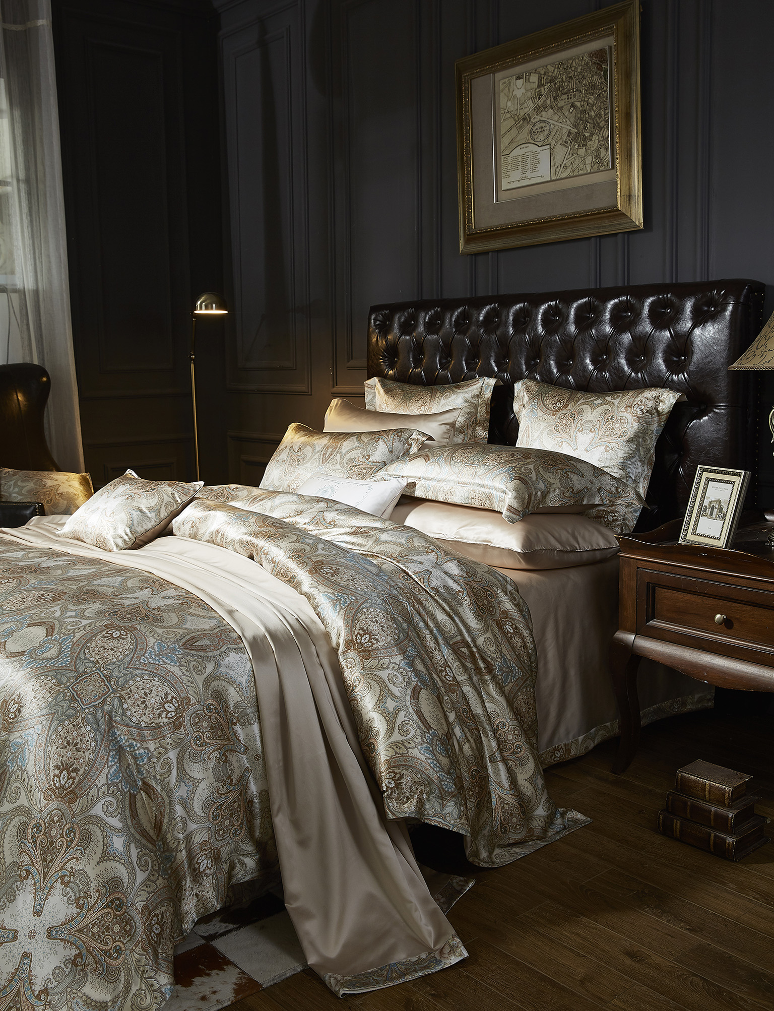 Silk printed bedding