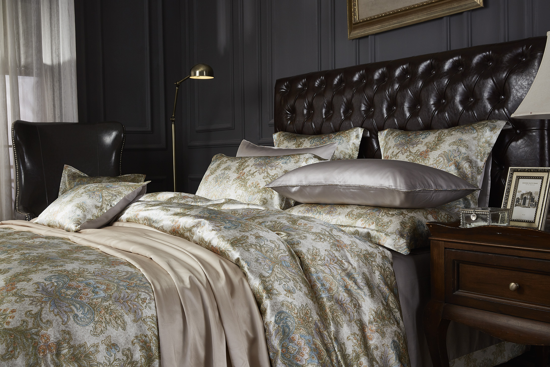 Silk printed bedding