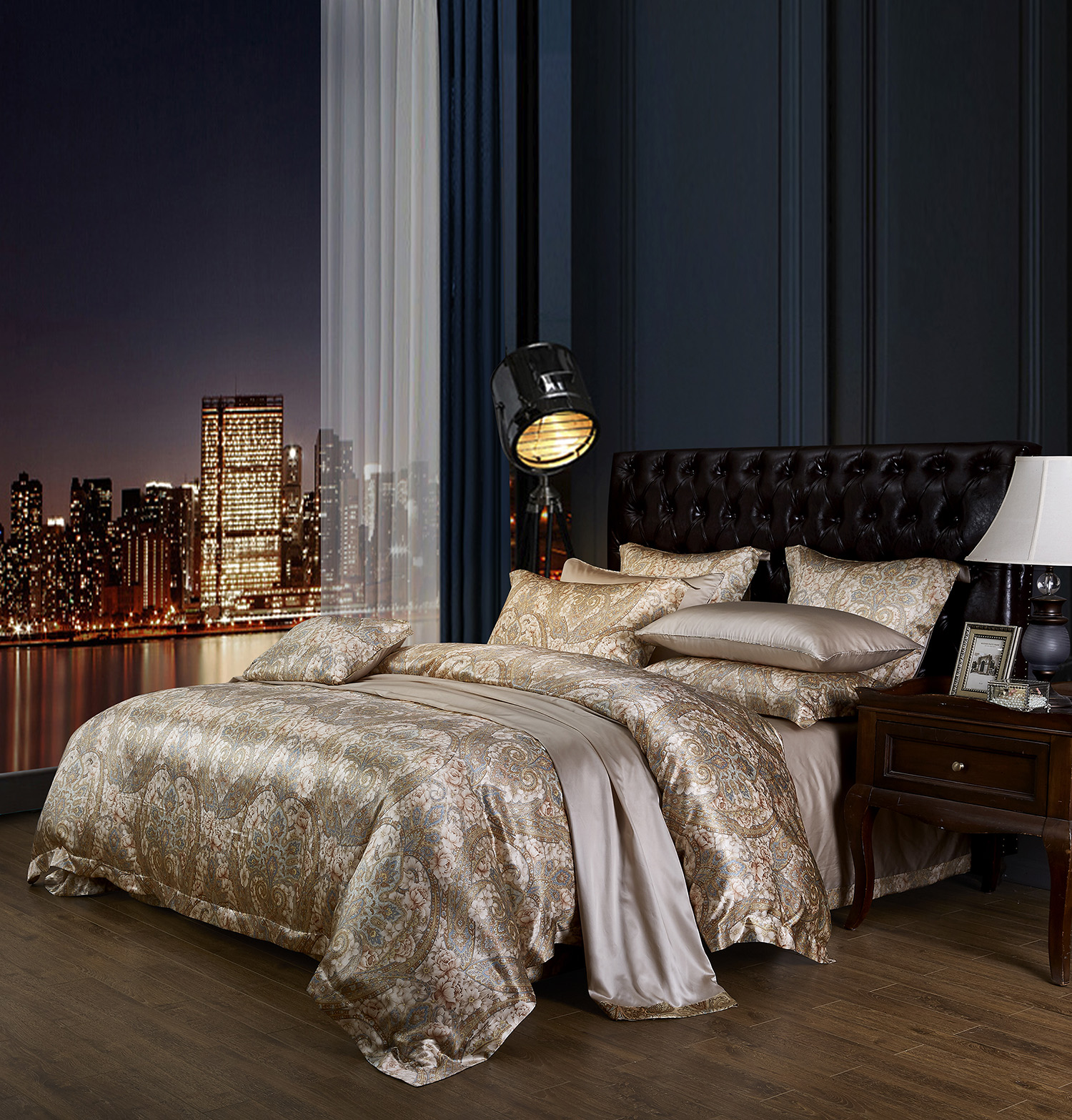 Silk printed bedding