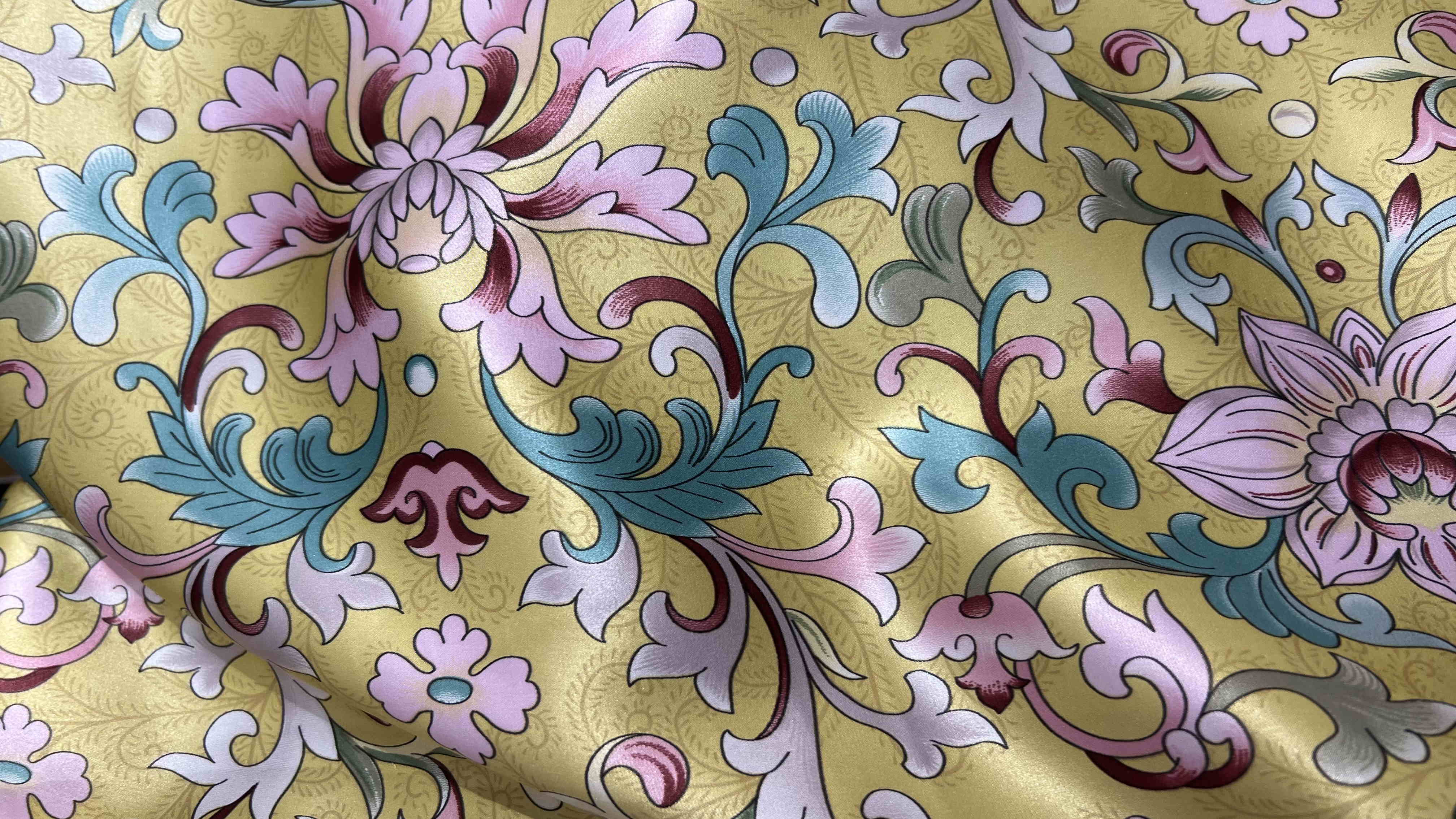 Printed silk
