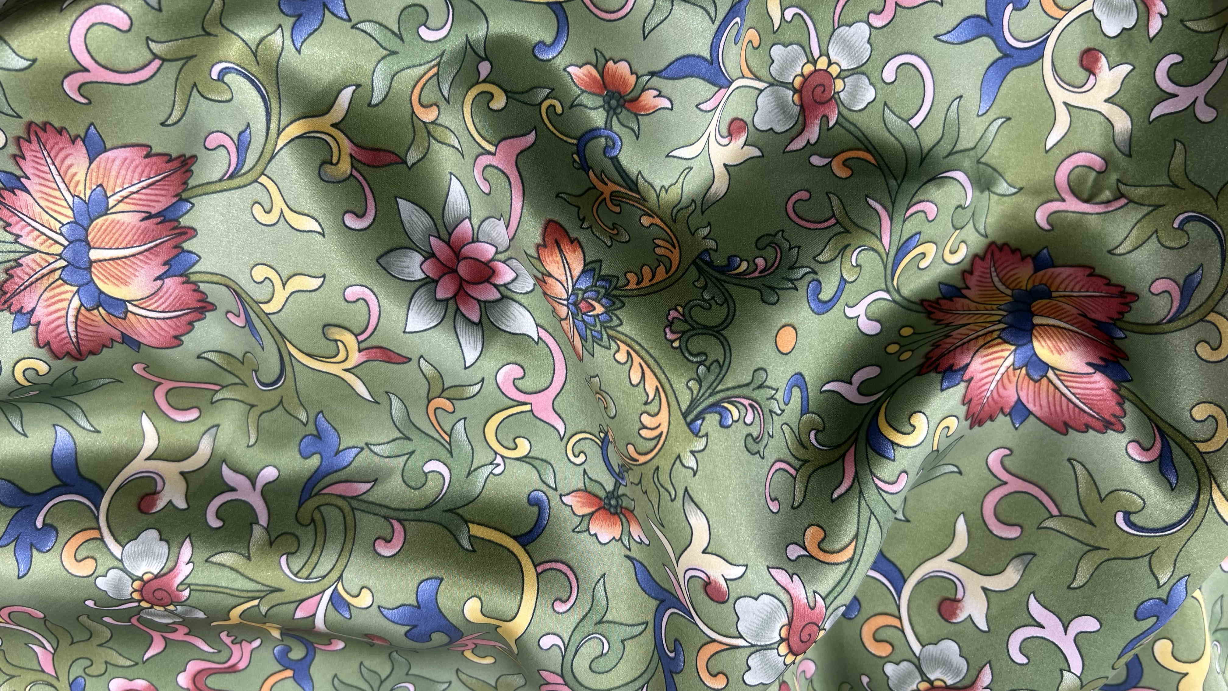 Printed silk