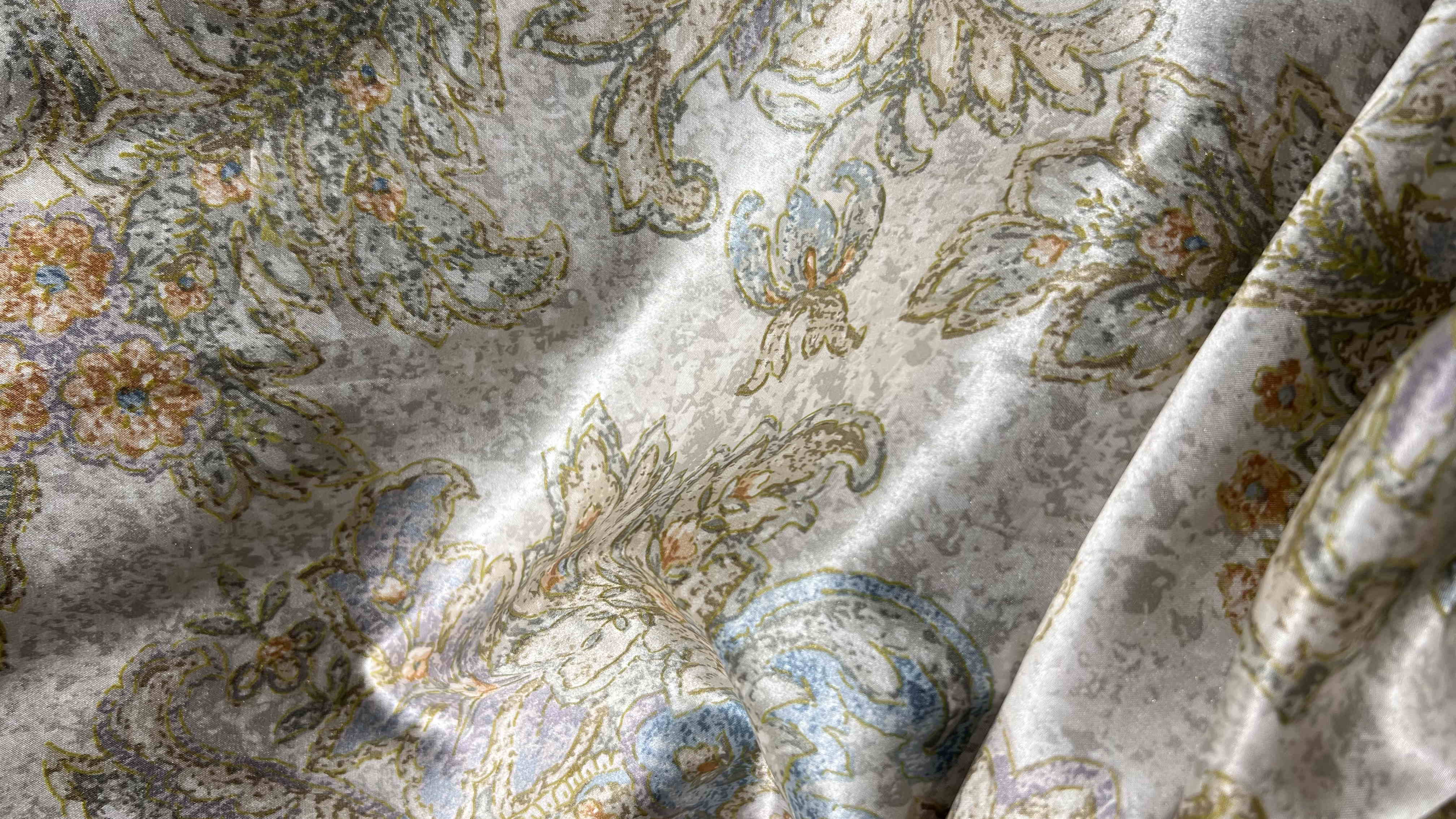 Printed silk