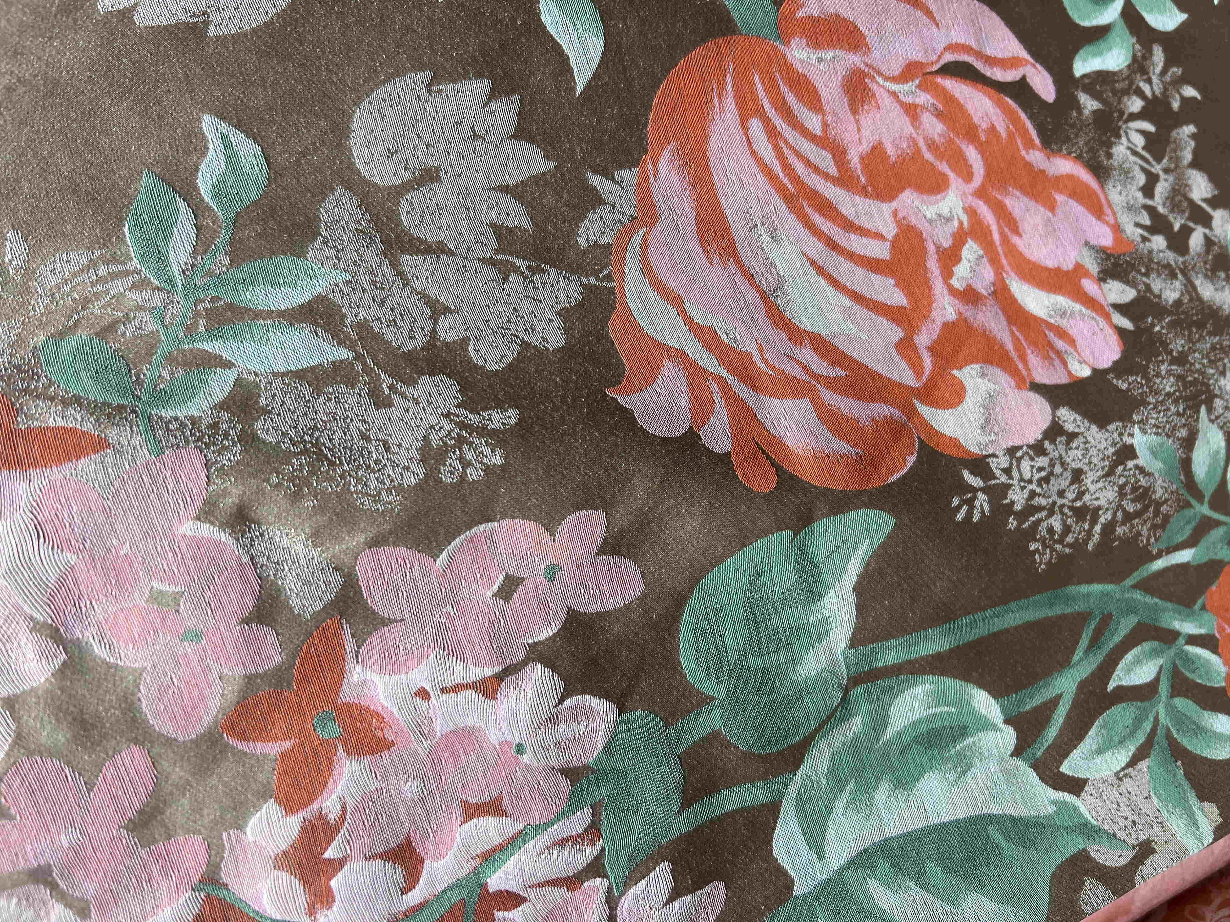 Jacquard dyed silk, jacquard woven silk in colors