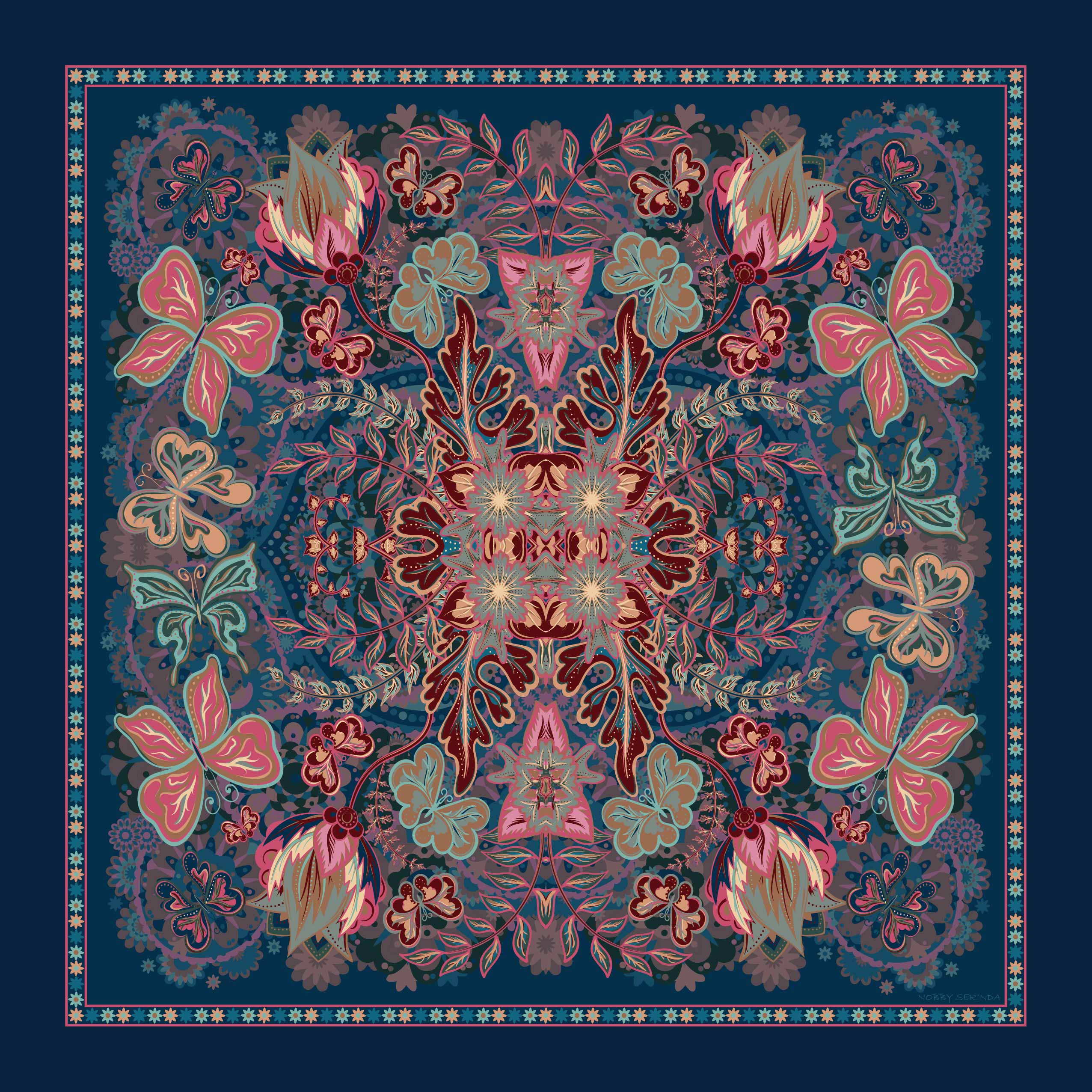 National style and trendy silk scarf