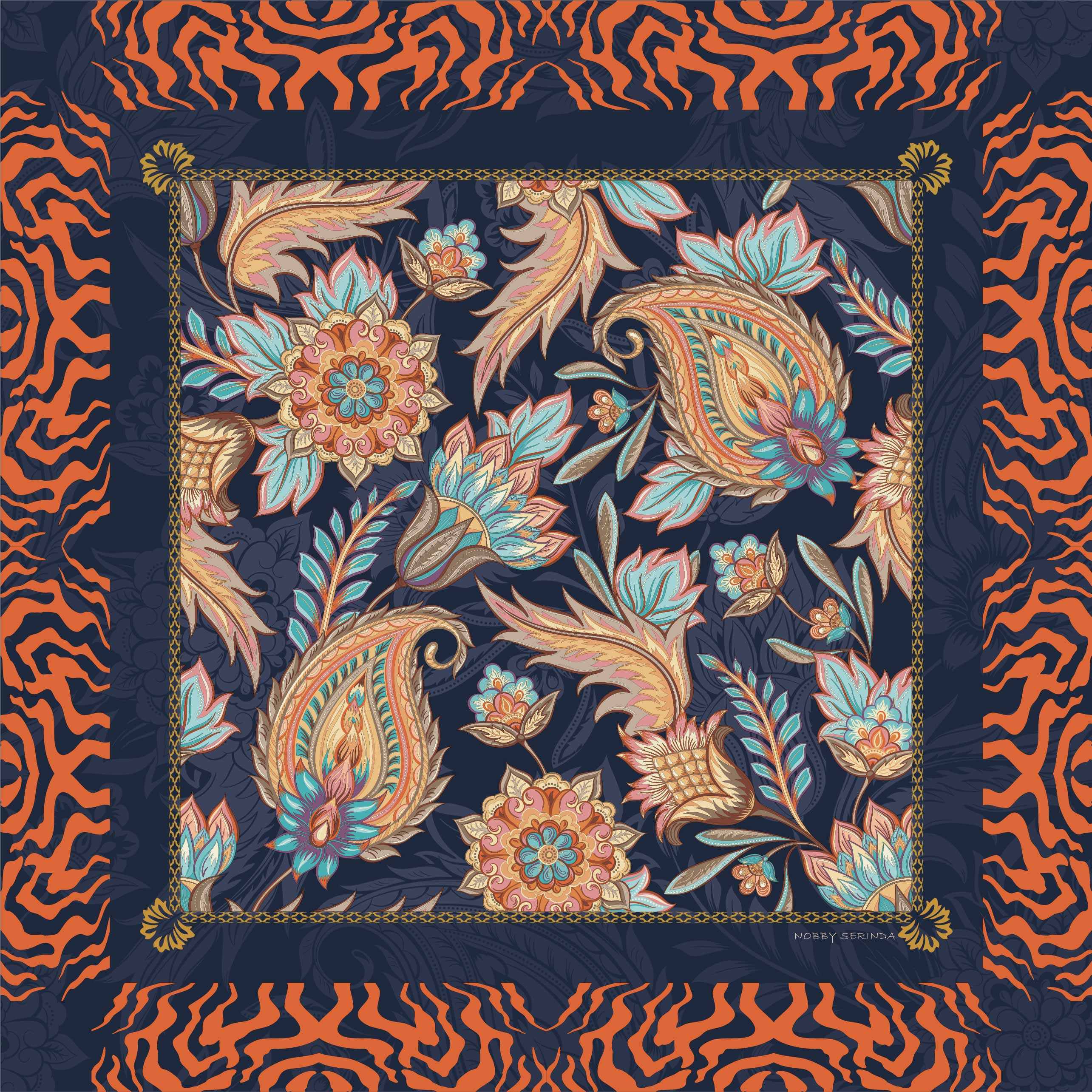 National style and trendy silk scarf