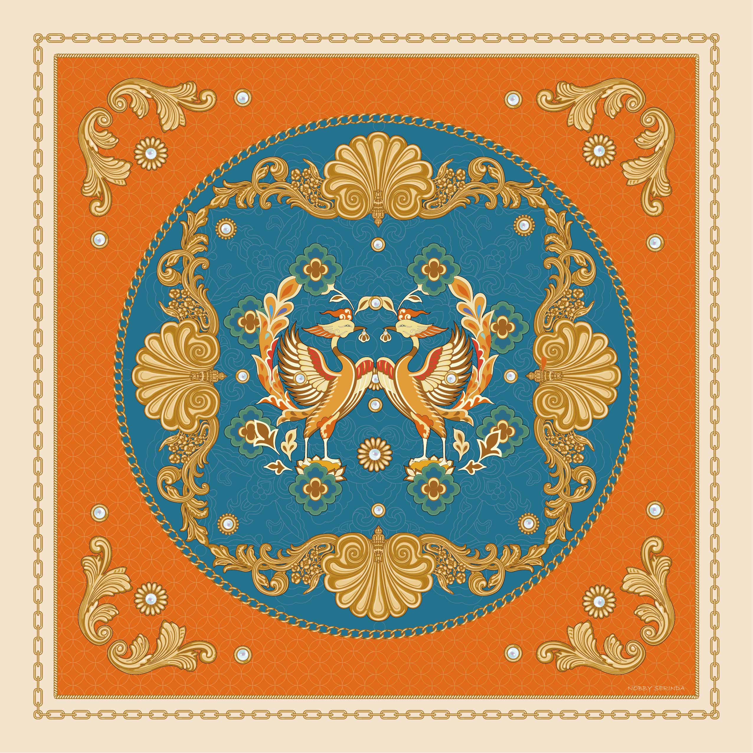 National style and trendy silk scarf