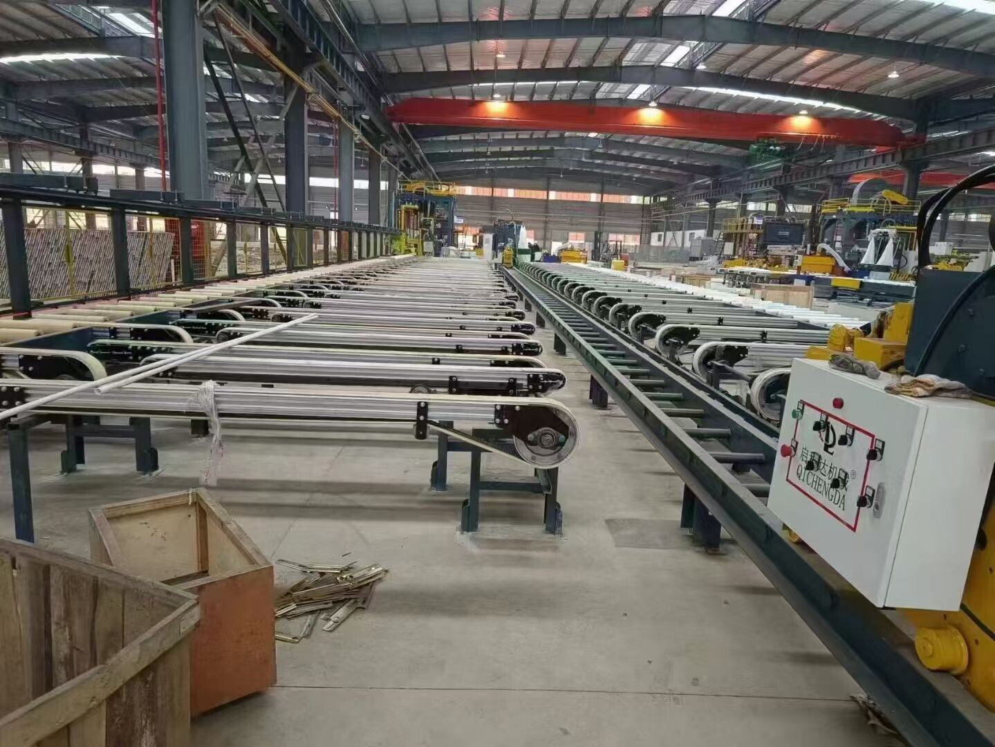 Translation Aluminum Extrusion Transmission production Line