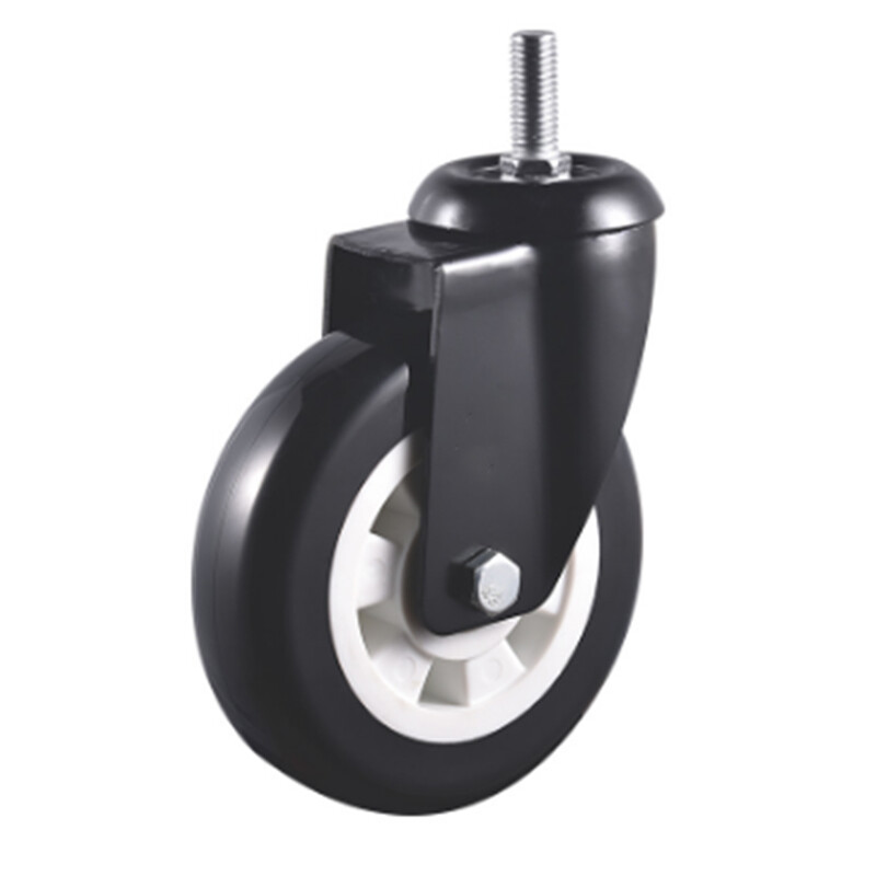  Factory Directly Supply 3Inch to 5Inch PU and PP Black Medium duty caster
