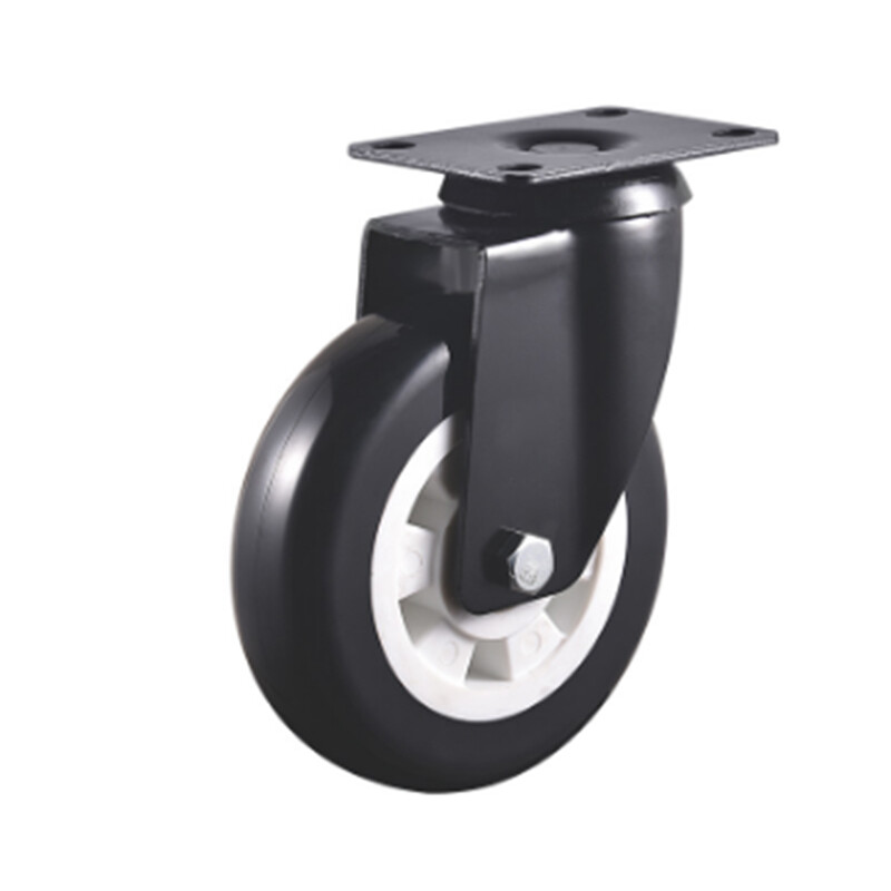  Factory Directly Supply 3Inch to 5Inch PU and PP Black Medium duty caster