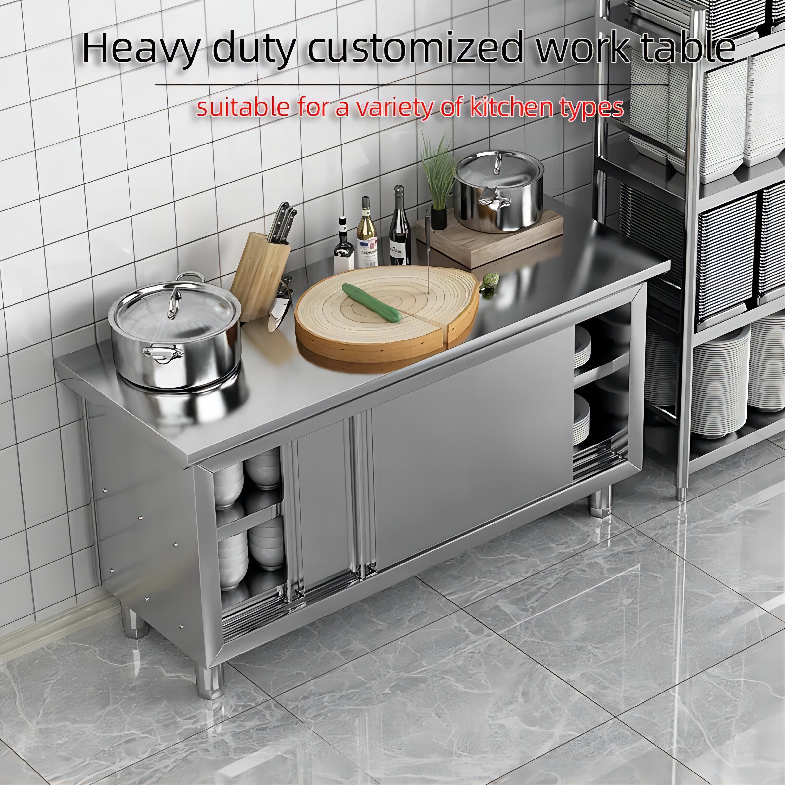 Commercial Stainless Steel Workbench Cabinets CBWT-CB-8021