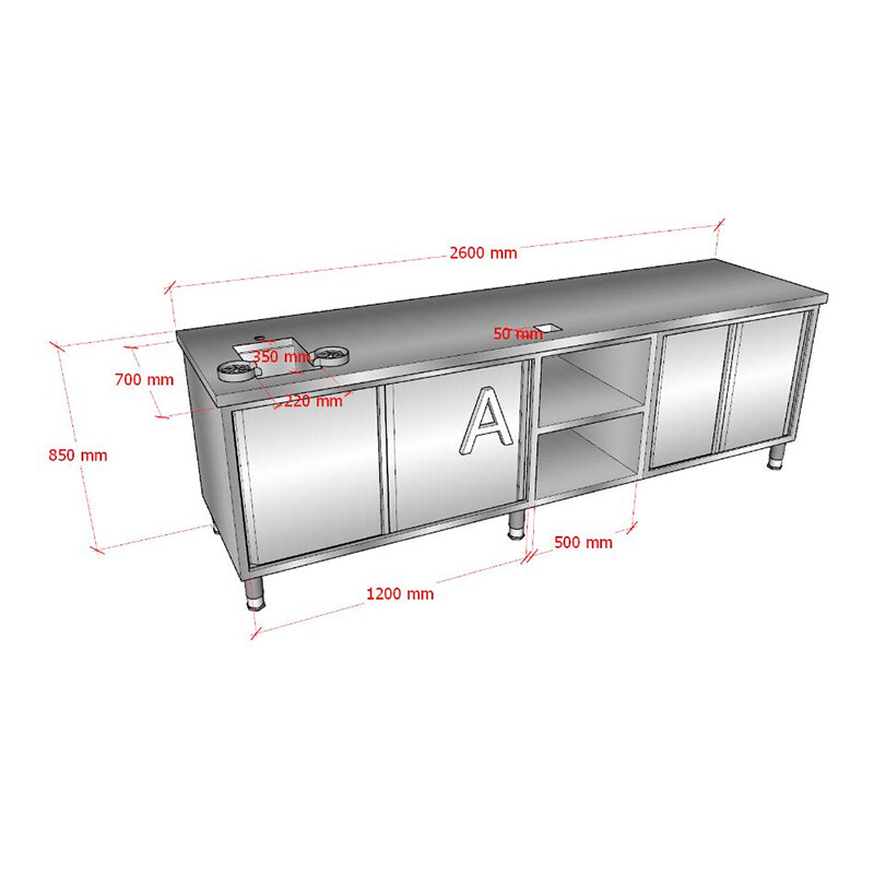 Commercial Stainless Steel Workbench Cabinets CBWT-CB-7512