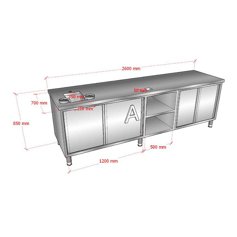 Commercial Stainless Steel Workbench Cabinets CBWT-CB-7512