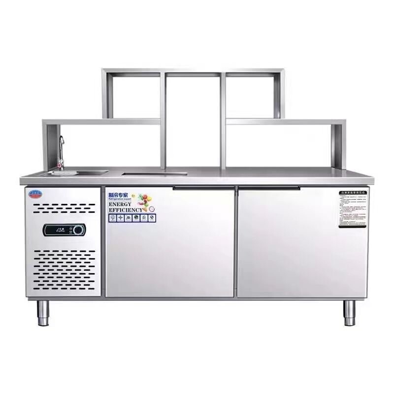 Commercial condiment salad bar sandwich prep table with refrigerator Air cooling RCAF-B12