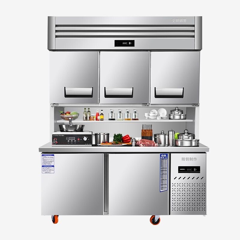 Commercial condiment salad bar sandwich prep table with refrigerator Air cooling RCAF-B18