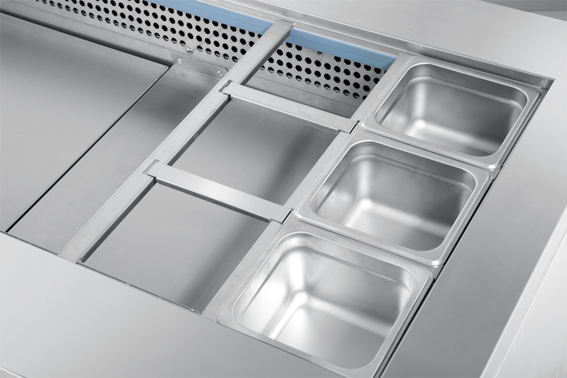 Commercial condiment salad bar sandwich prep table with refrigerator Direct cooling RCDF-B18