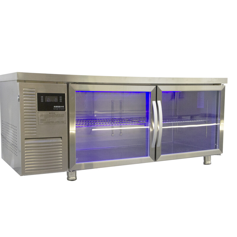 Commercial freezer stainless steel prep tables with refrigerator direct cooling WCDG-212