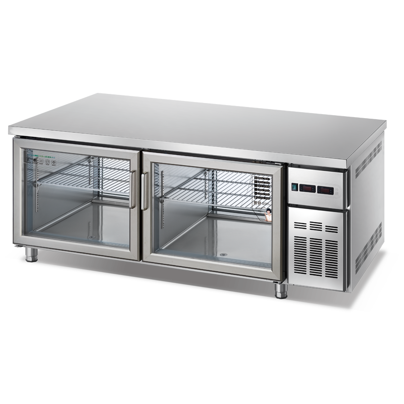 Commercial freezer stainless steel prep tables with refrigerator direct cooling WCDG-212