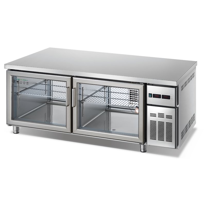 Commercial freezer stainless steel prep tables with refrigerator direct cooling WCDG-212