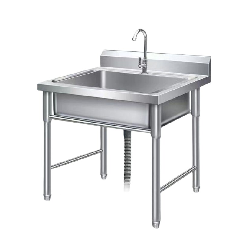 Commercial stainless steel kitchen sink with faucet Single Sink CBSK-66