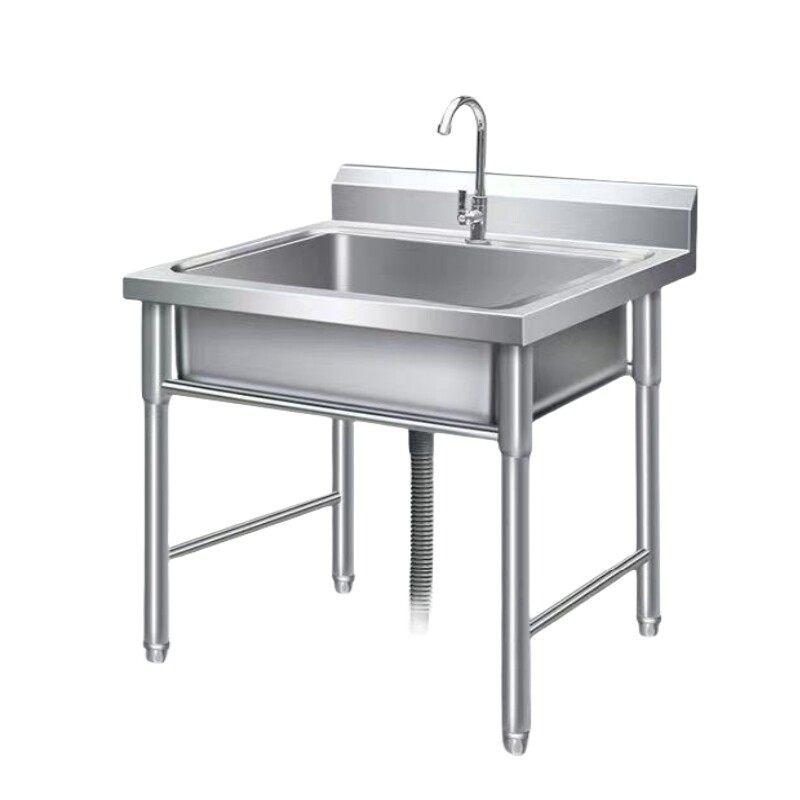 Commercial stainless steel kitchen sink with faucet Single Sink CBSK-66