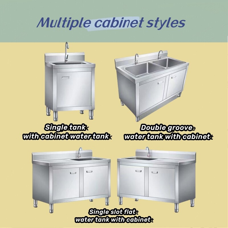 Commercial stainless steel kitchen sink with faucet Single Sink CBSK-66