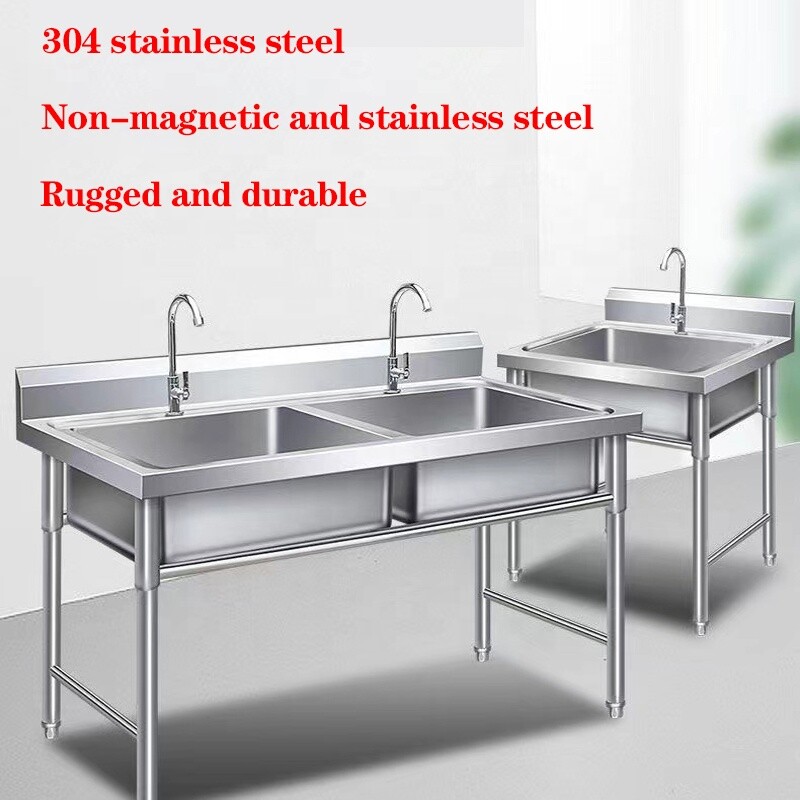 Commercial stainless steel kitchen sink with faucet Single Sink CBSK-610
