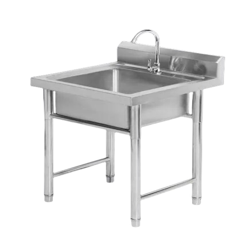 Commercial stainless steel kitchen sink with Drainage platform Single Sink CBSK-DP-610