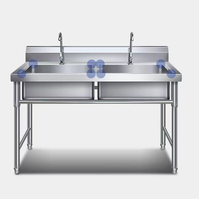 Commercial stainless steel kitchen sink with faucet Single Sink CBSK-DS-612