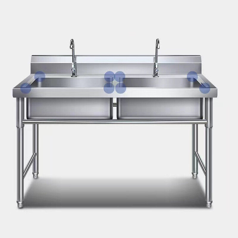 Commercial stainless steel kitchen sink with faucet Single Sink CBSK-DS-612