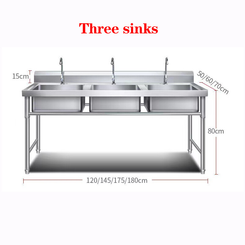 Commercial stainless steel kitchen sink with faucet Single Sink CBSK-DS-612