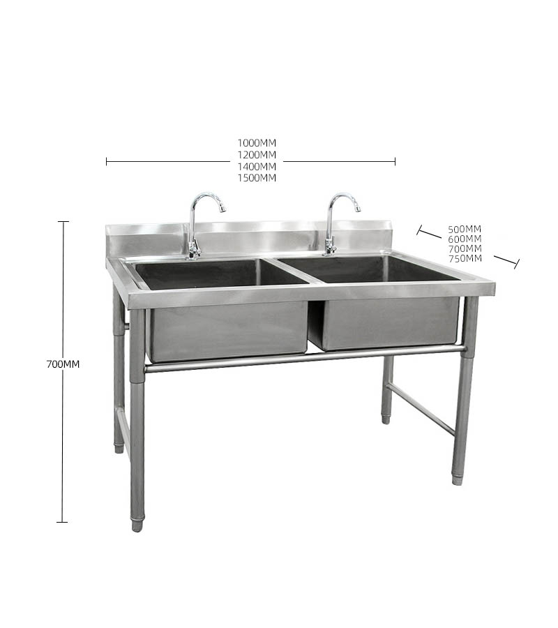 Commercial stainless steel kitchen sink with faucet Single Sink CBSK-DS-710