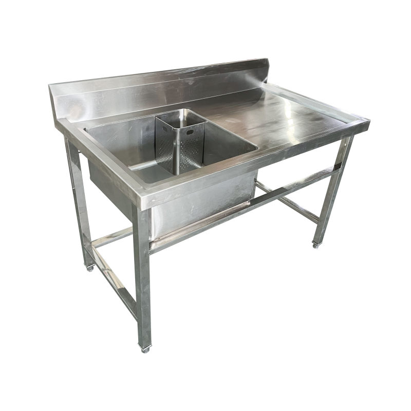 Commercial stainless steel kitchen sink with faucet Single Sink CBSK-DP-612