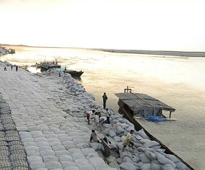 Shoreline protection geobags