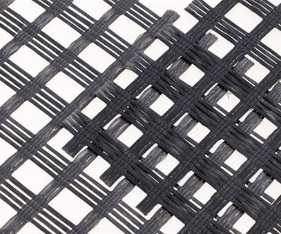 Polyester warp knitted geogrid