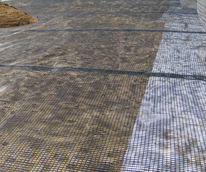 Polyester warp knitted geogrid