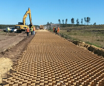 Geocell for foundation reinforcement